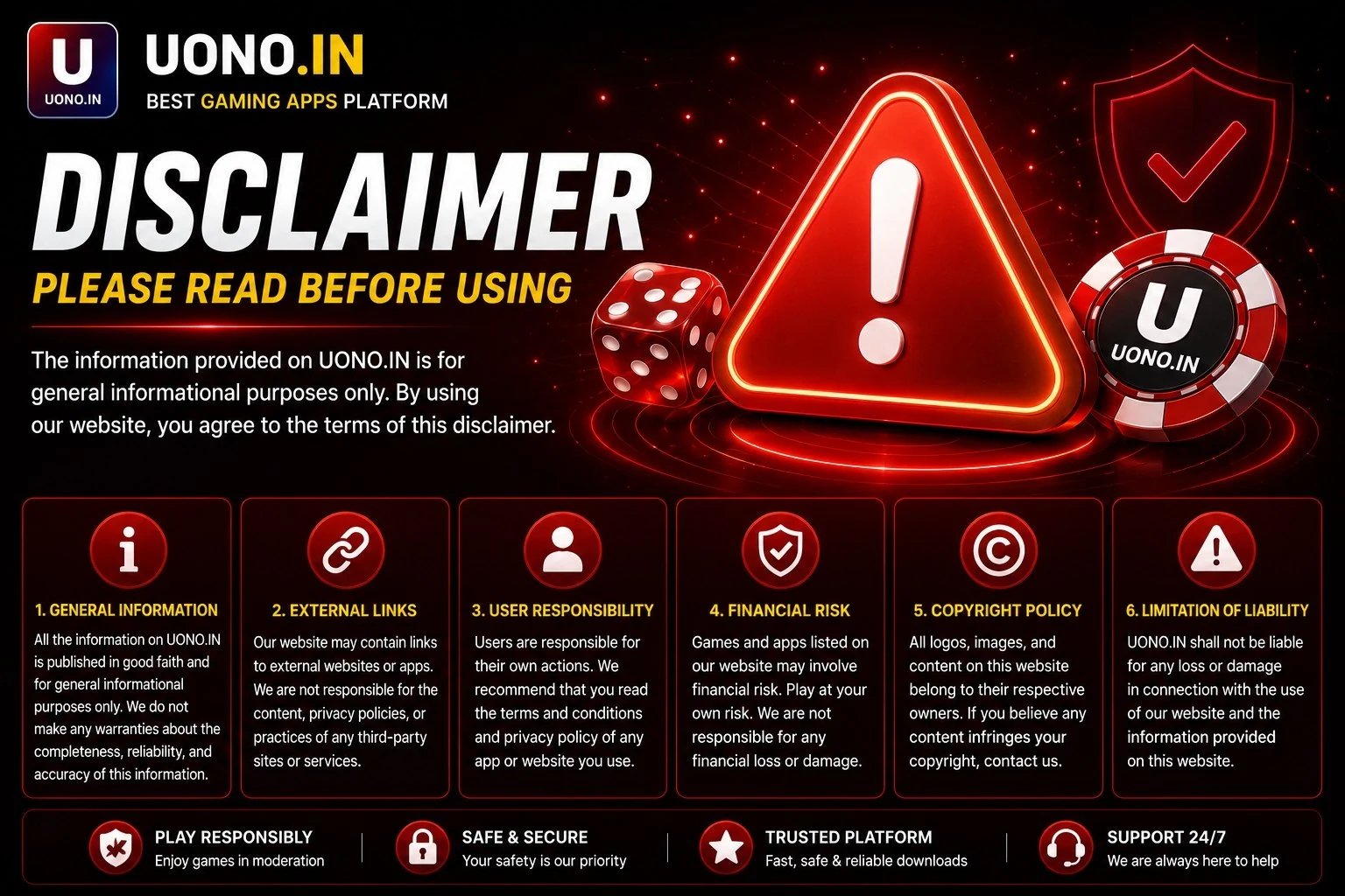 Disclaimer Uono.in