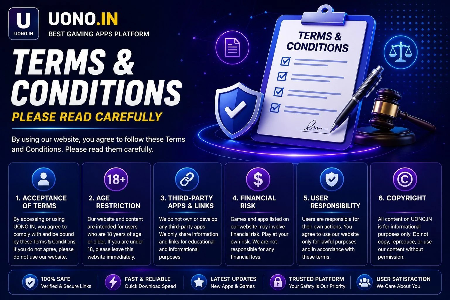 Terms & Conditions Uono.in