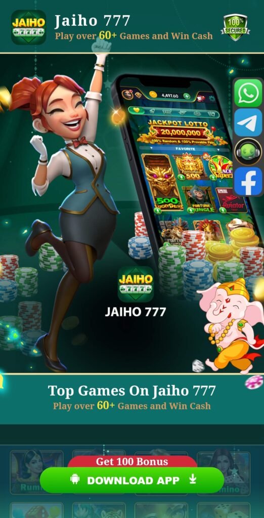 I am playing on Jaiho777 VIP India's #1 skilled gaming app. 
 Join me on Jaiho777 VIP & start winning Real Cash Prizes today! 
 1️⃣ Get a Joining bonus of ₹7 free 
 2️⃣ Get a 7days login bonus of ₹56 free 
 3️⃣ 100% cashback on first deposit 
 Enjoying Rummy,LUDO,Poker and 30+games with me. Click the link to download:  https://uono.in