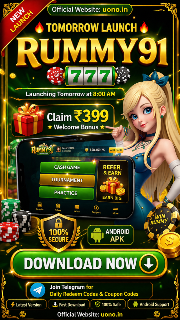Rummy91 APK Download – Claim ₹399 Welcome Bonus Today
URL Slug: